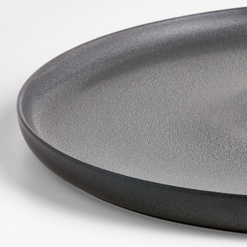 Wren Dark Grey Matte Stoneware Serving Platter - Image 1