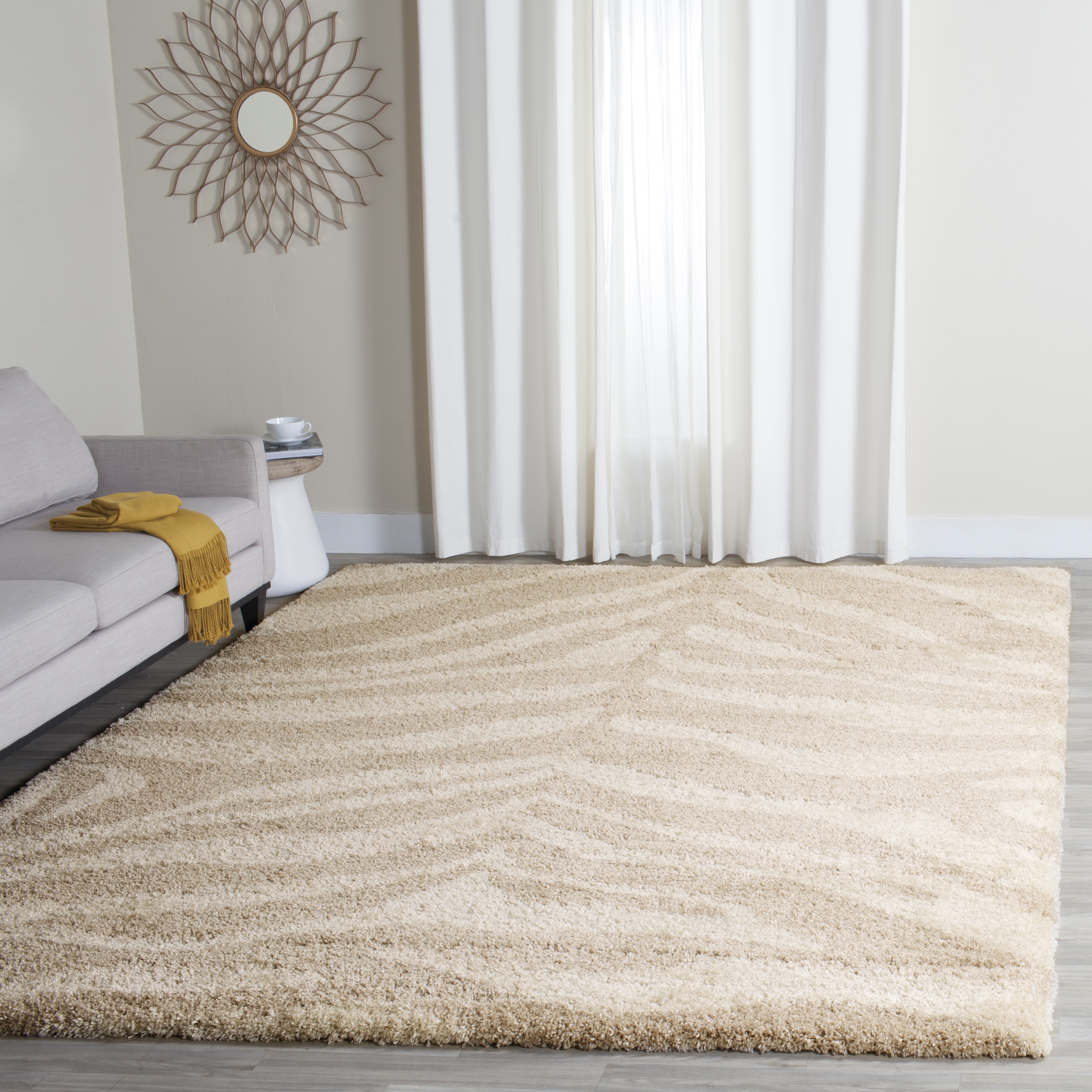 Arlo Home Woven Area Rug, PTS215B, Ivory/Beige,  8' X 10' - Image 1