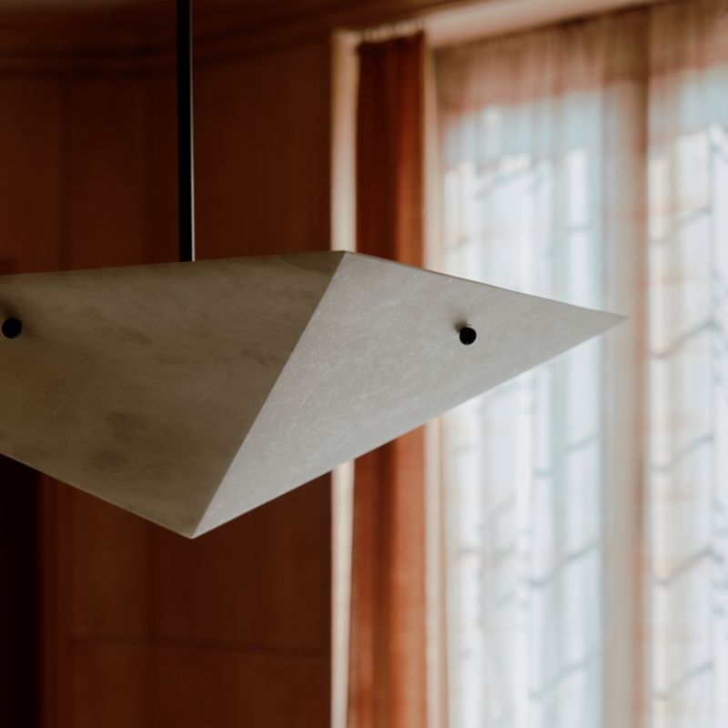 Onirique White Alabaster Pendant Light by Athena Calderone - Image 3
