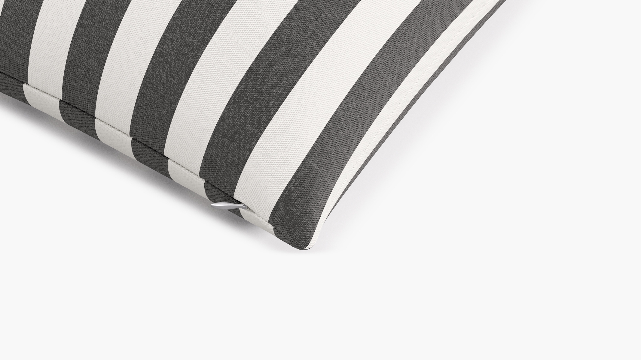 Throw Pillow 20", Ink Cabana Stripe, 20" x 20" - Image 1