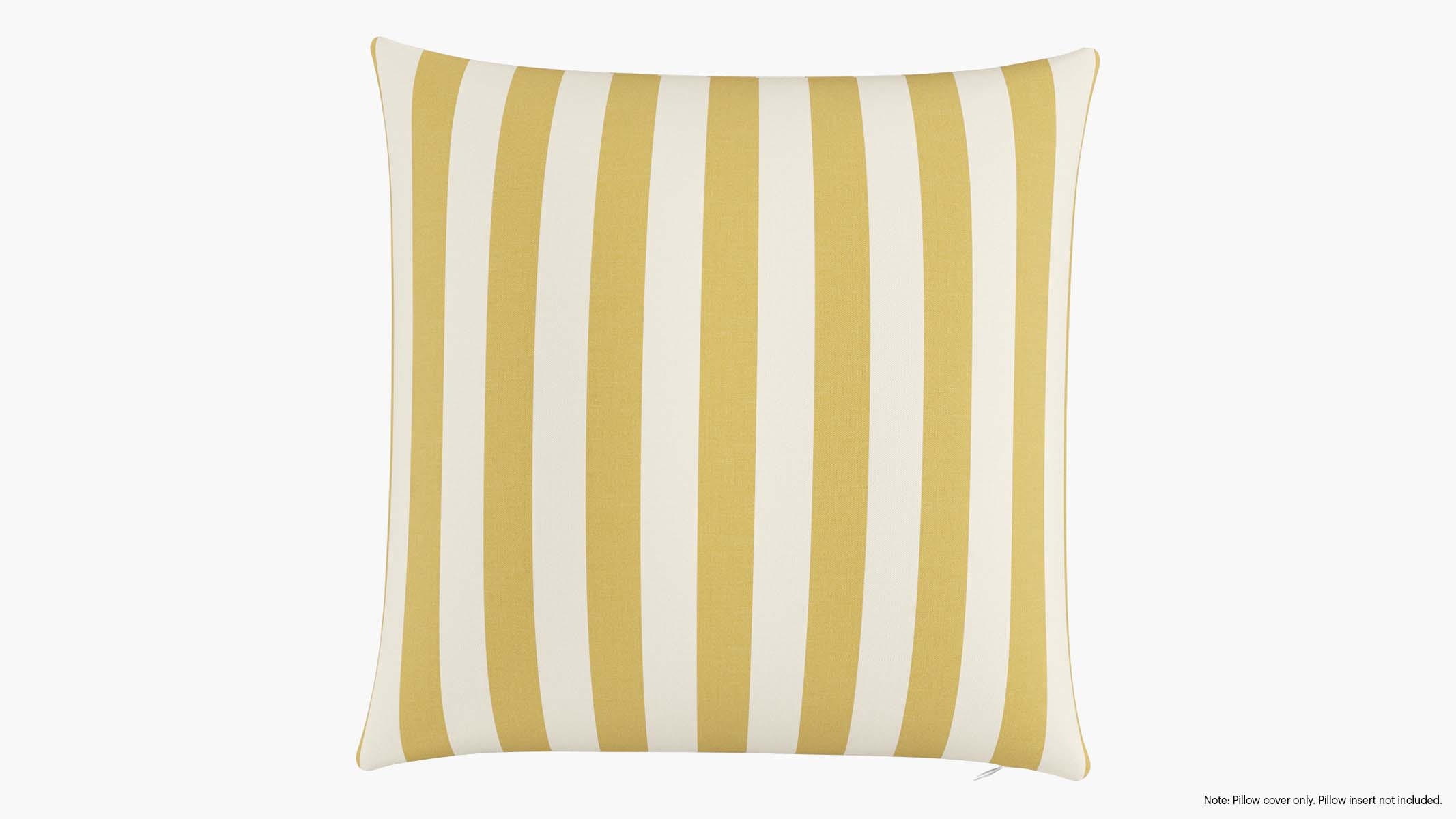 Throw Pillow Cover 22", Citrine Cabana Stripe, 22" x 22" - Image 0