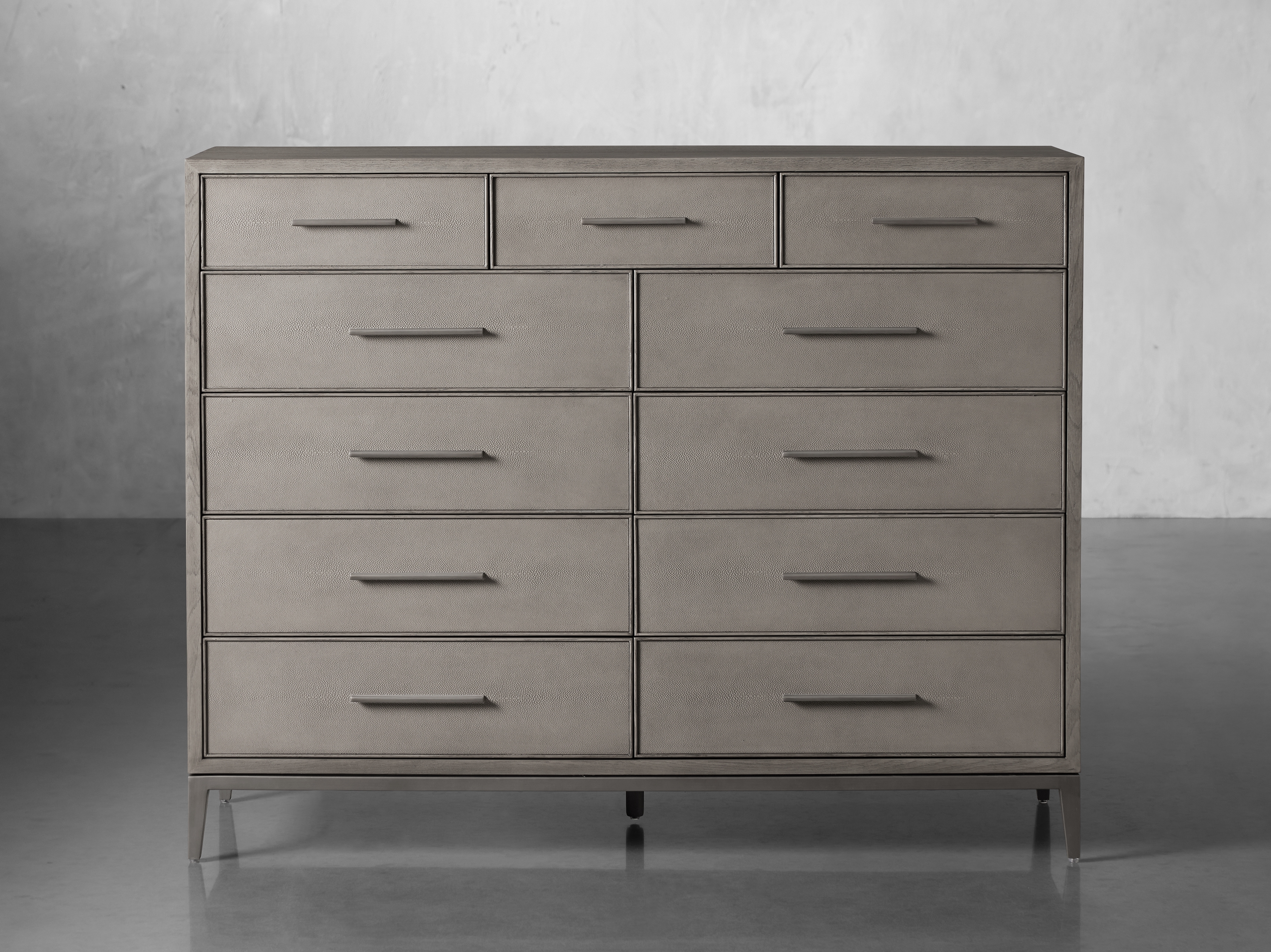 Malone Eleven-Drawer Dresser in Manta Shagreen Gray - Image 0