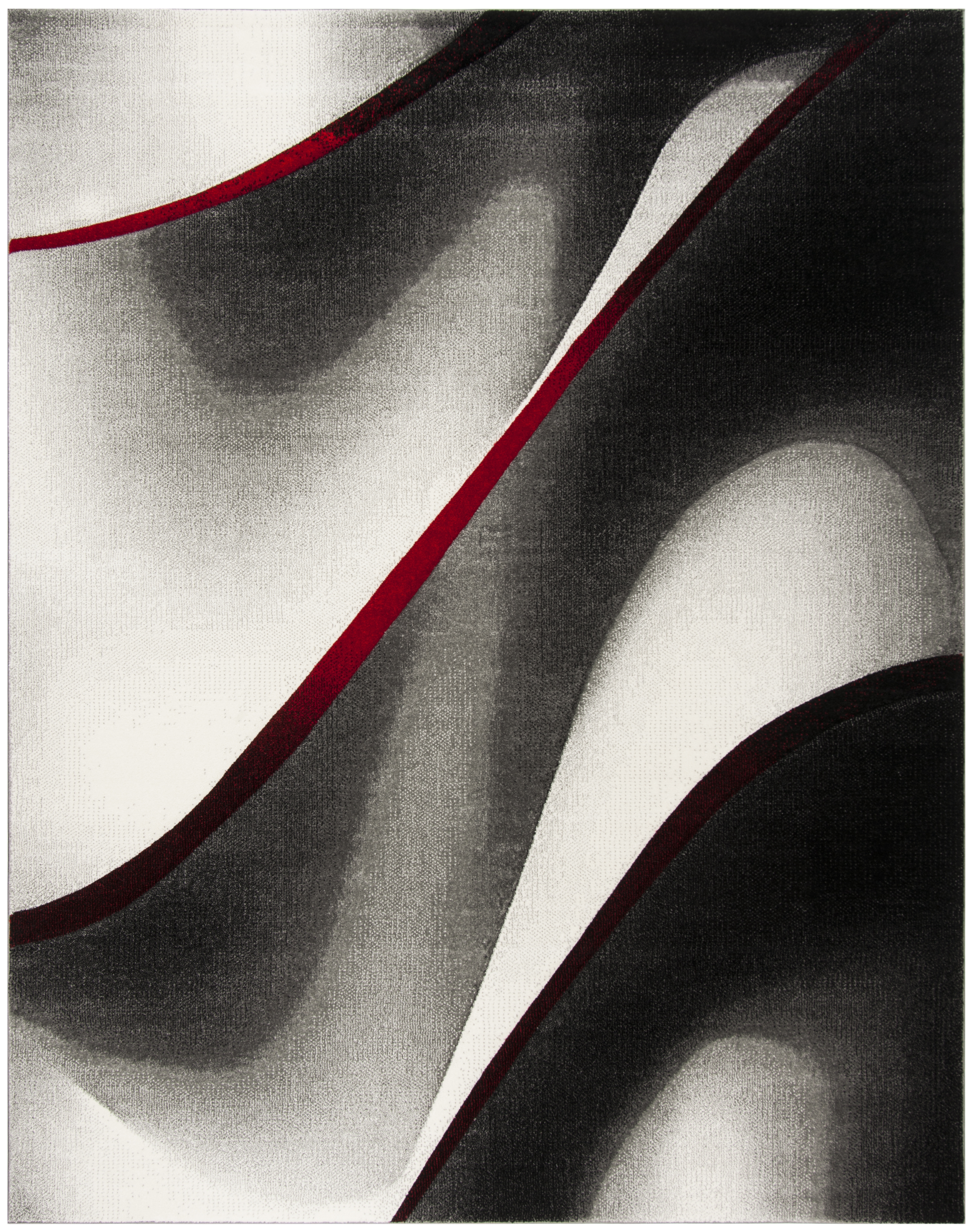 Arlo Home Woven Area Rug, HLW712K, Grey/Red,  8' X 10' - Image 0