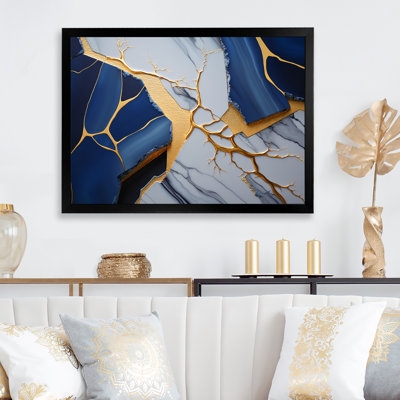 Abstract Geode Blue I - Print on Canvas - Image 0