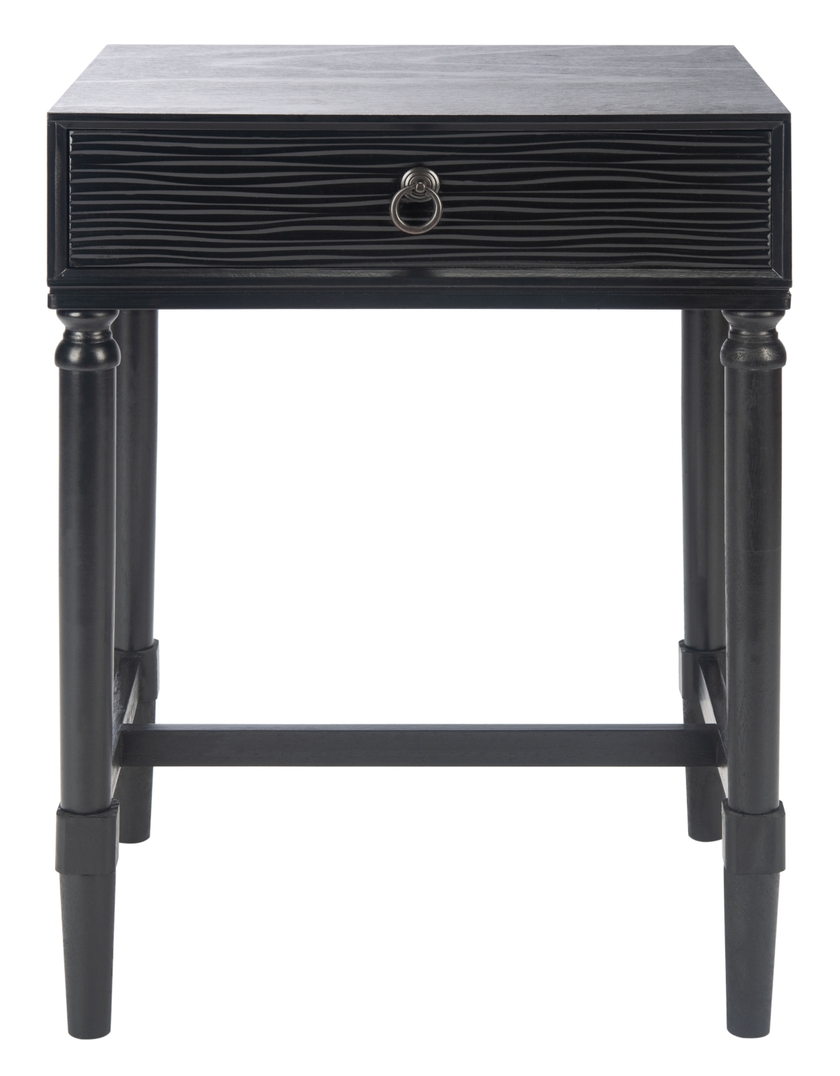 Mabel 1 Drawer Accent Table - Black - Safavieh - Image 0