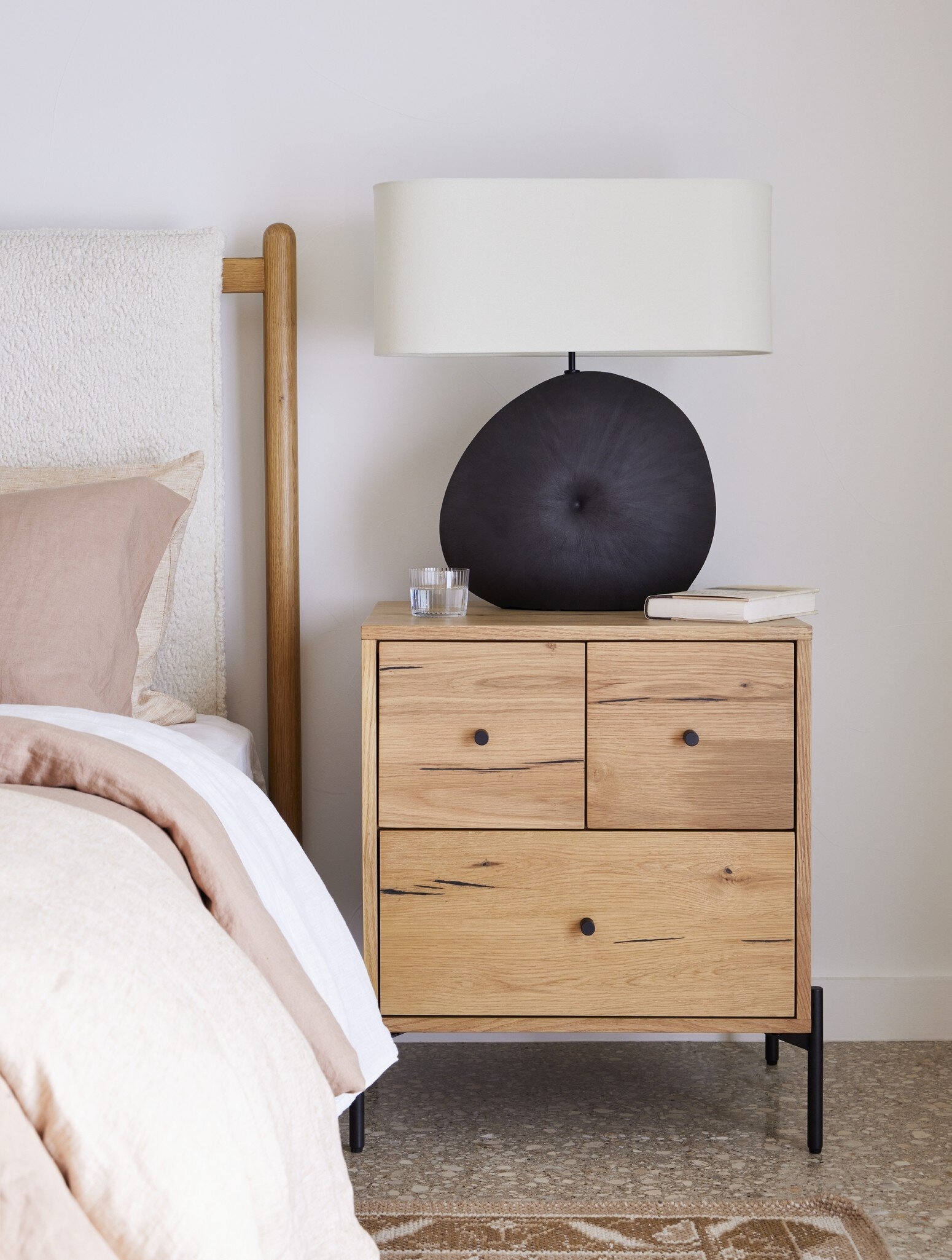 Busaba Table Lamp - Textured Matte Black Porcelain Ceramic - Image 15