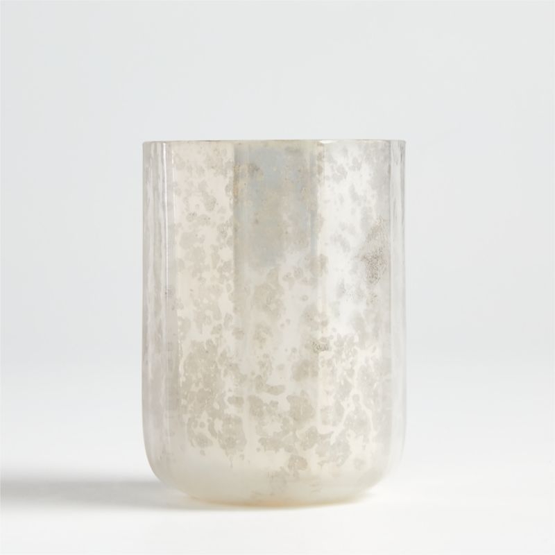 Cumulus White Mercury Glass Tealight Candle Holder - Image 3