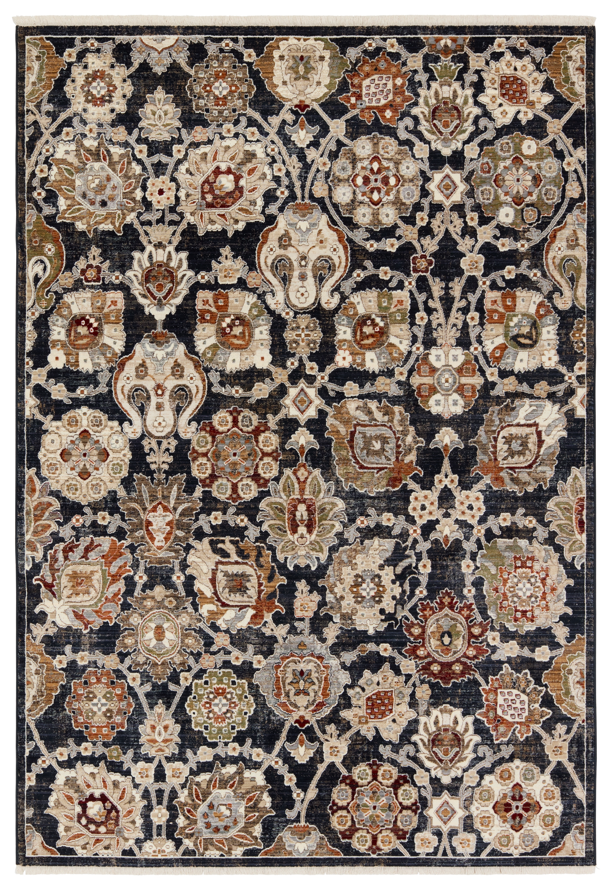 Vibe by Althea Floral Blue/ Cream Area Rug (5'X8') - Image 0