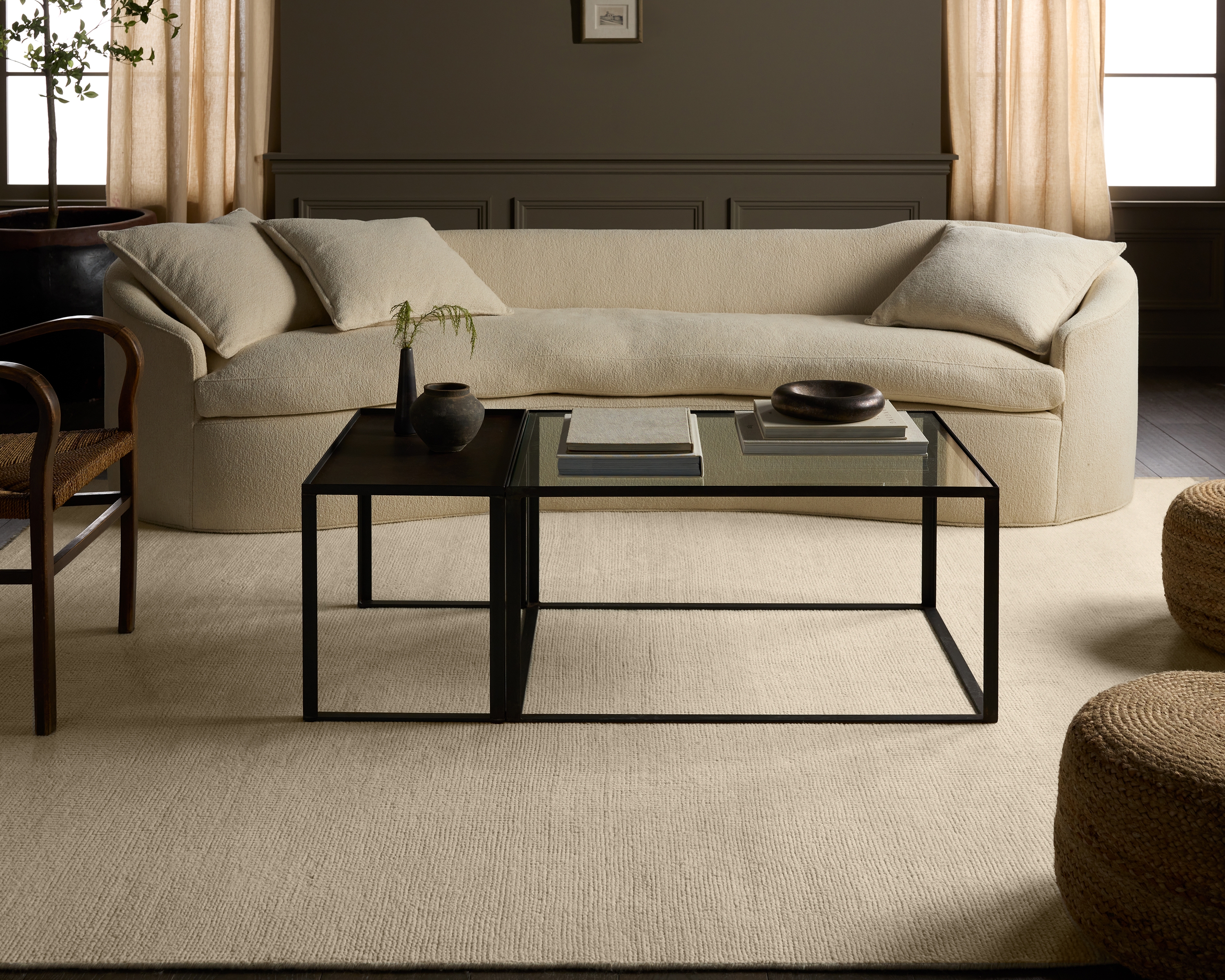 Origin SAG18 Handknotted Solid Ivory Area Rug (8'6"x11'6") - Image 5