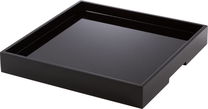 Hi-Gloss Large Black Square Tray - Image 4