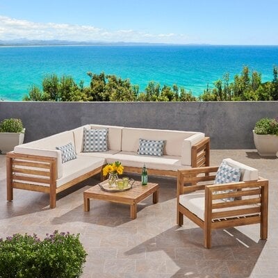Zaina Outdoor 3 Piece Deep Seating Group with Cushions - Image 0