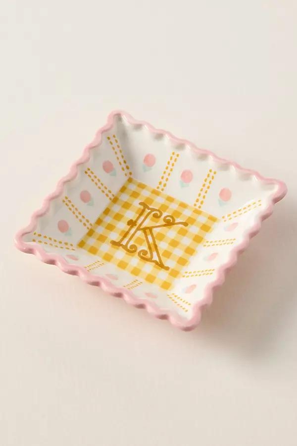 Georgia Monogram Stoneware Trinket Dish - Image 0