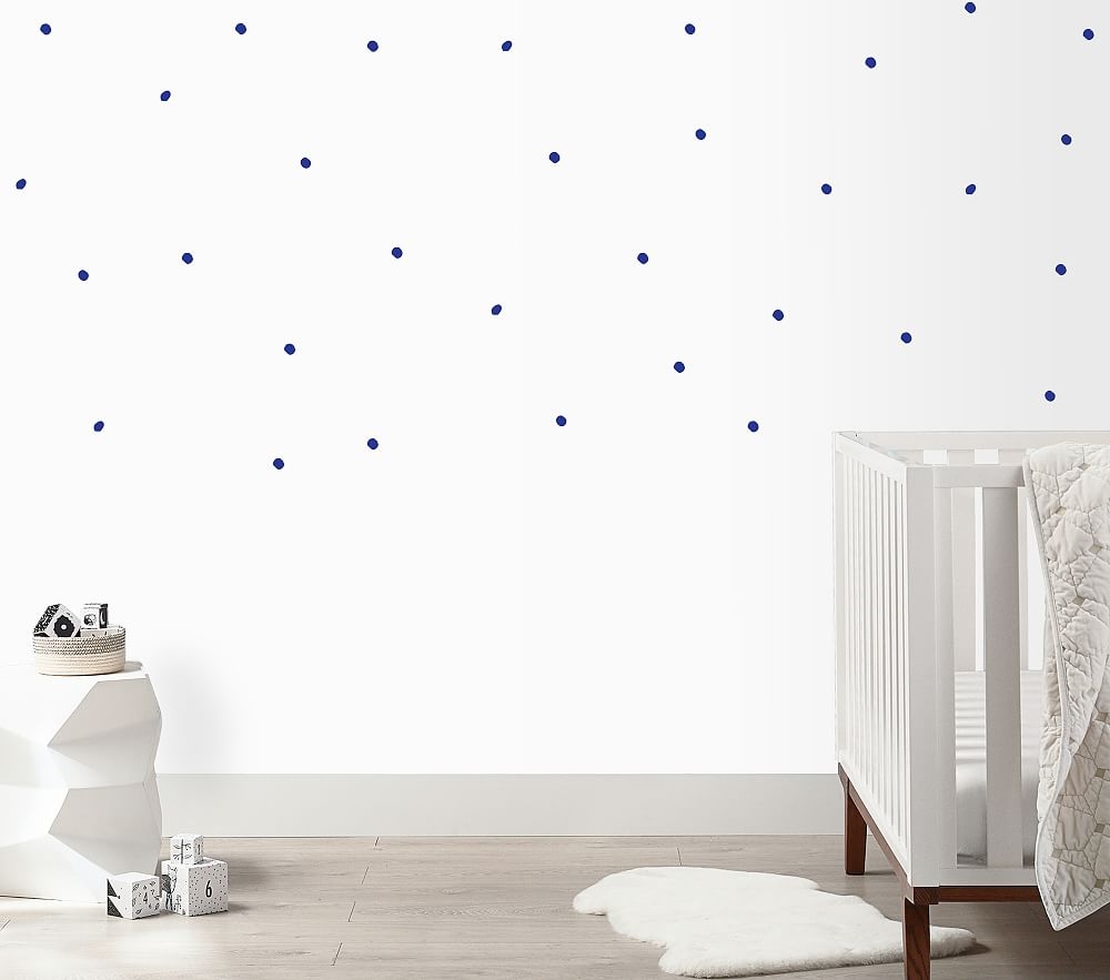 Irregular Dots Wall Decal, Dark Blue - Image 0