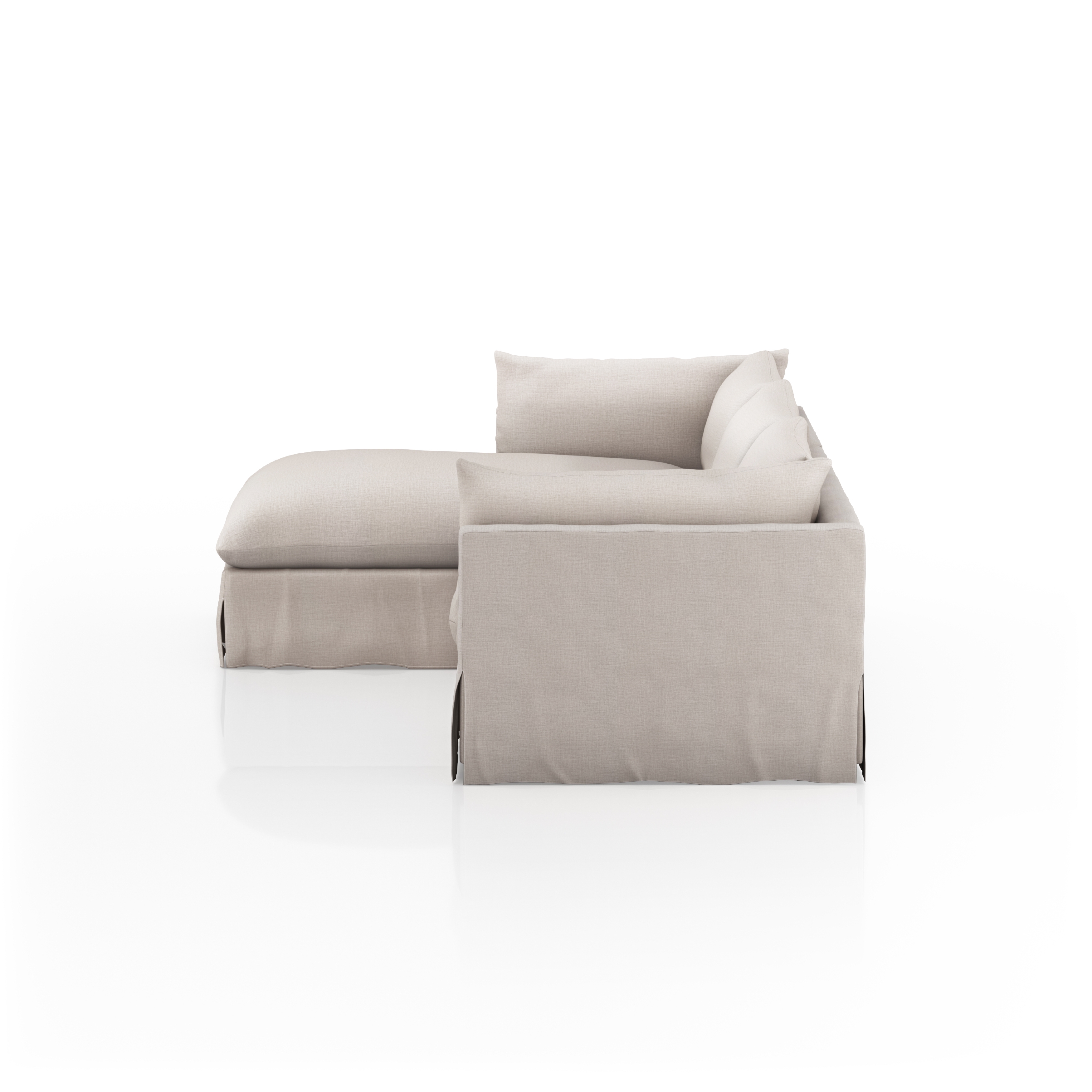 Habitat 2pc Laf Sectional-133''-Moon - Image 2