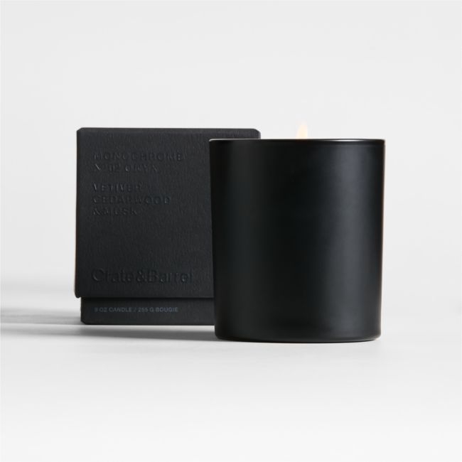 Monochrome No. 02 Onyx Scented Candle - Vetiver, Cedarwood and Musk - Image 0