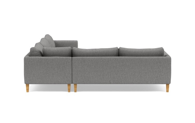 Owens Corner Sectional with Grey Plow Fabric and Natural Oak legs - Image 2