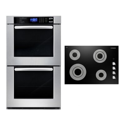 2 Piece Kitchen Package With 30" Electric Cooktop 30" Double Electric Wall Oven - Image 0