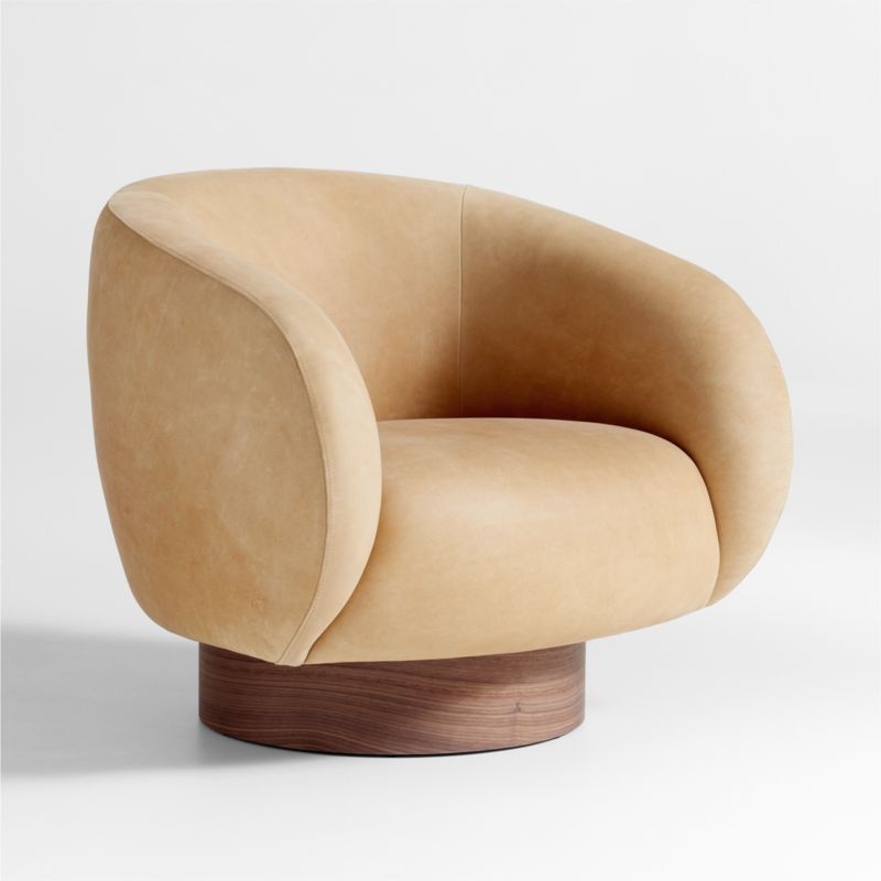 Kessler Leather Swivel Accent Chair - Image 2
