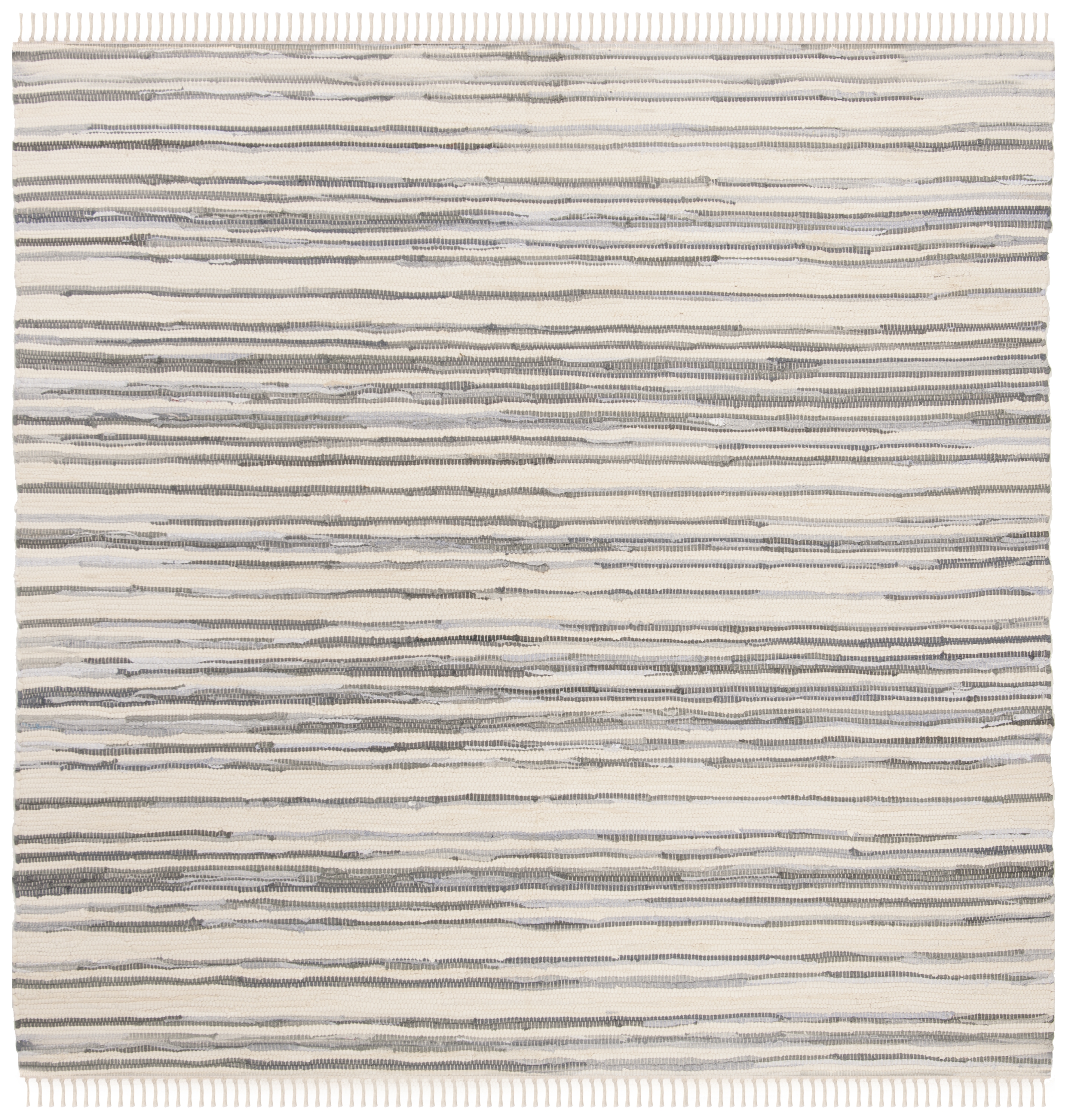 Arlo Home Hand Woven Area Rug, RAR126A, Ivory/Grey,  6' X 6' Square - Image 0