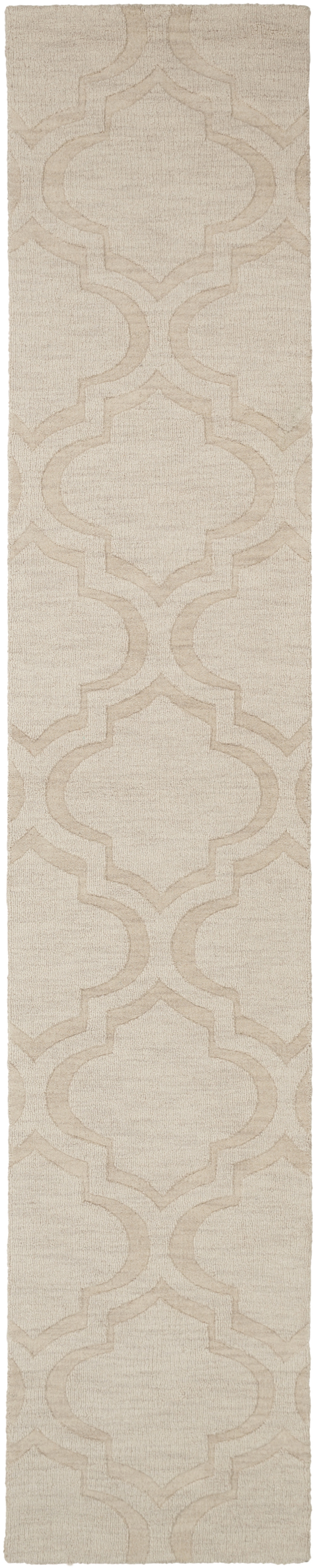 Central Park Beige Indoor 2'3" x 12' Handmade Rug - Image 0