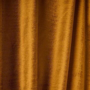 Luster Velvet Curtain, Golden Oak, 48"x 84" - Image 1