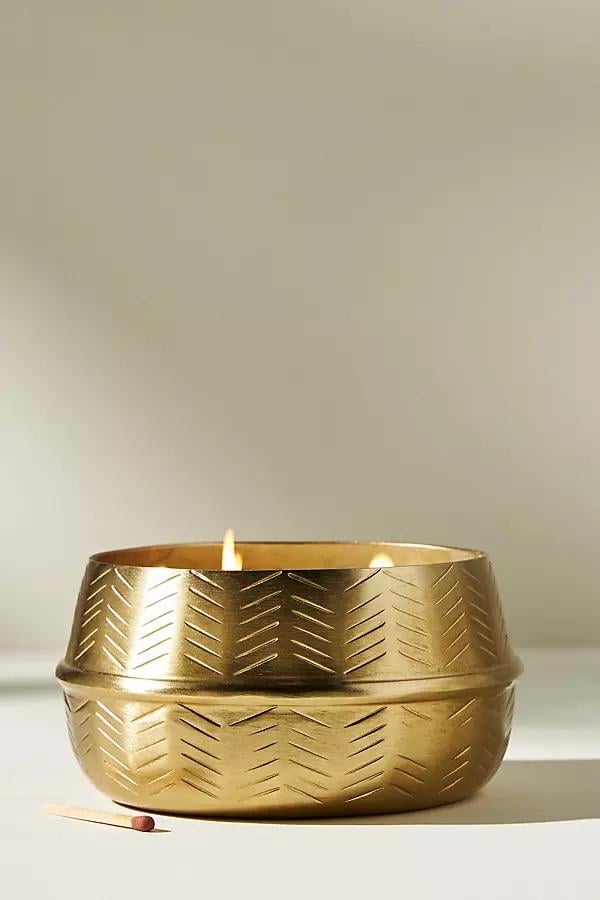 Artisan Weave Candle By Anthropologie in Brown Size M - Image 0