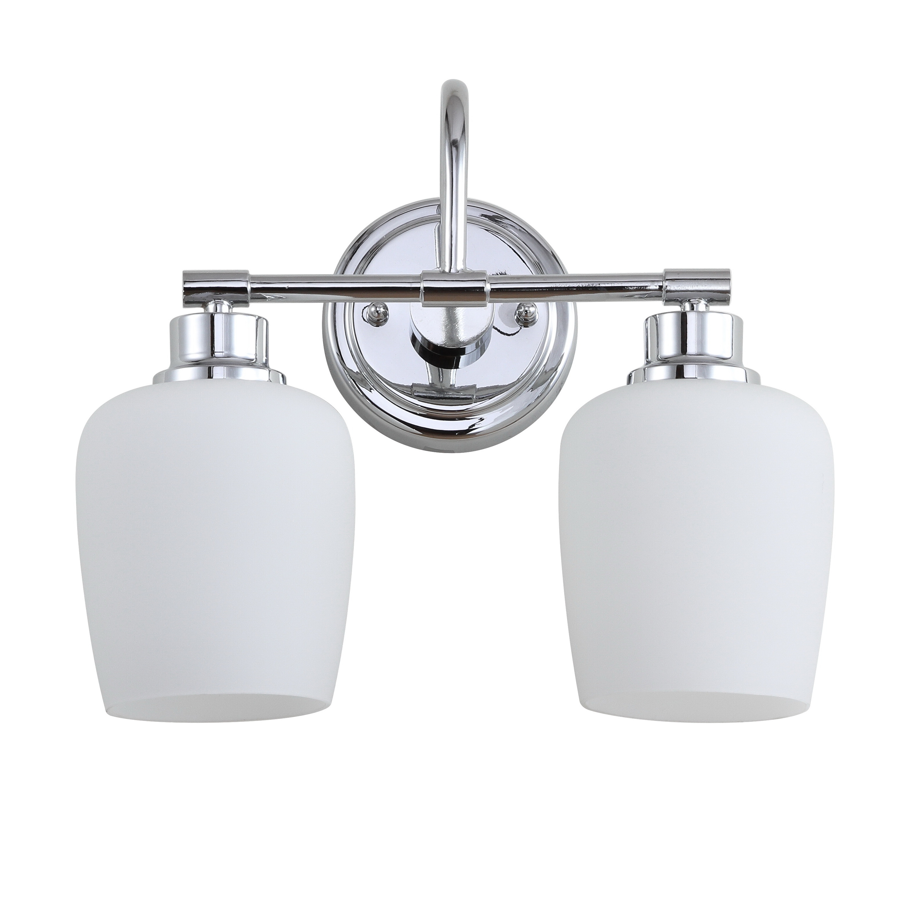 Rayden Two Light Bathroom Sconce - Iron/White Frosted Glass - Safavieh - Image 0