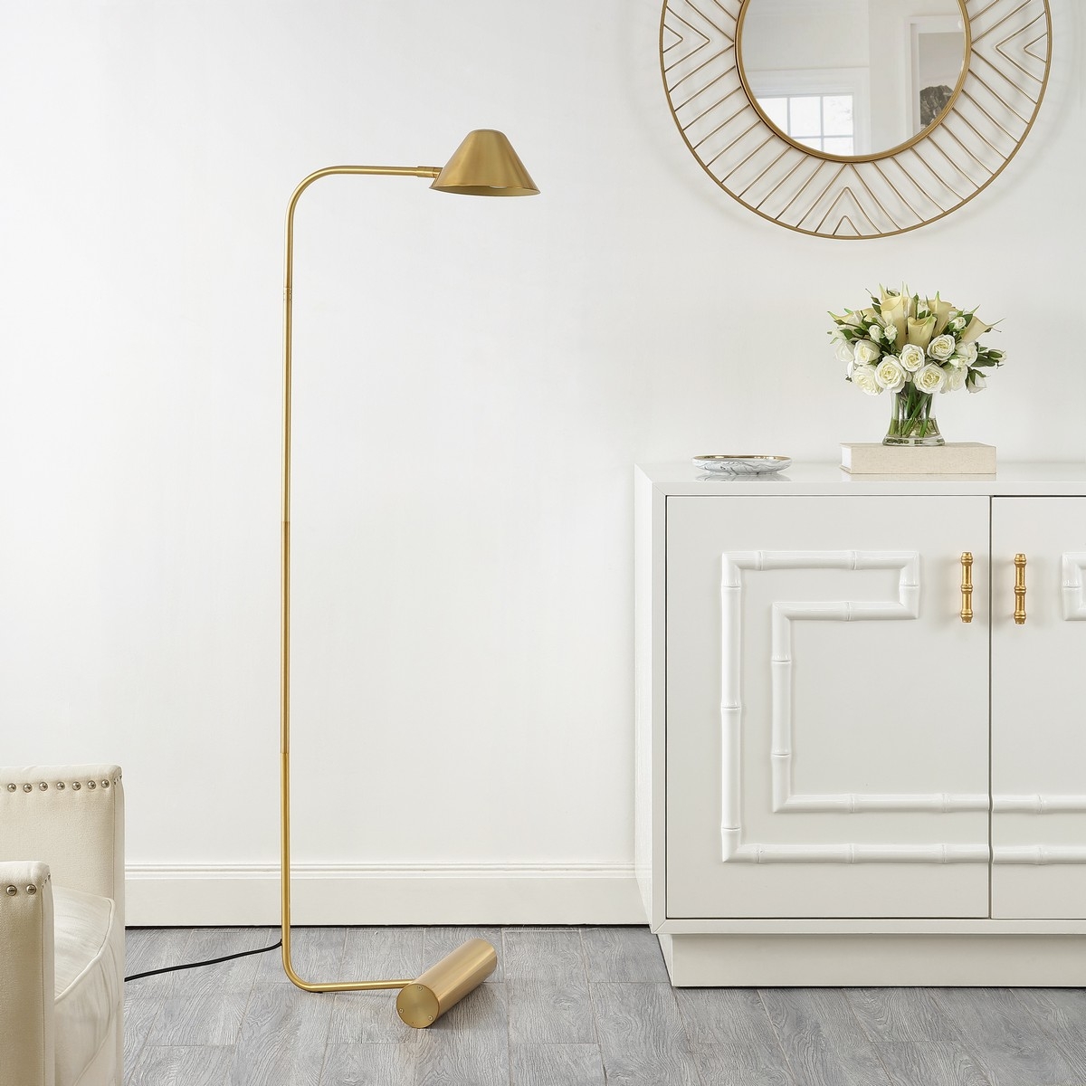 Laverne 62" Floor Lamp - Brass - Safavieh - Image 2