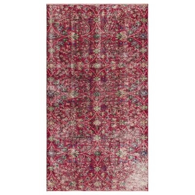 One-of-a-Kind Hand-Knotted 1960s Red 3'9" x 6'8" Area Rug - Image 0