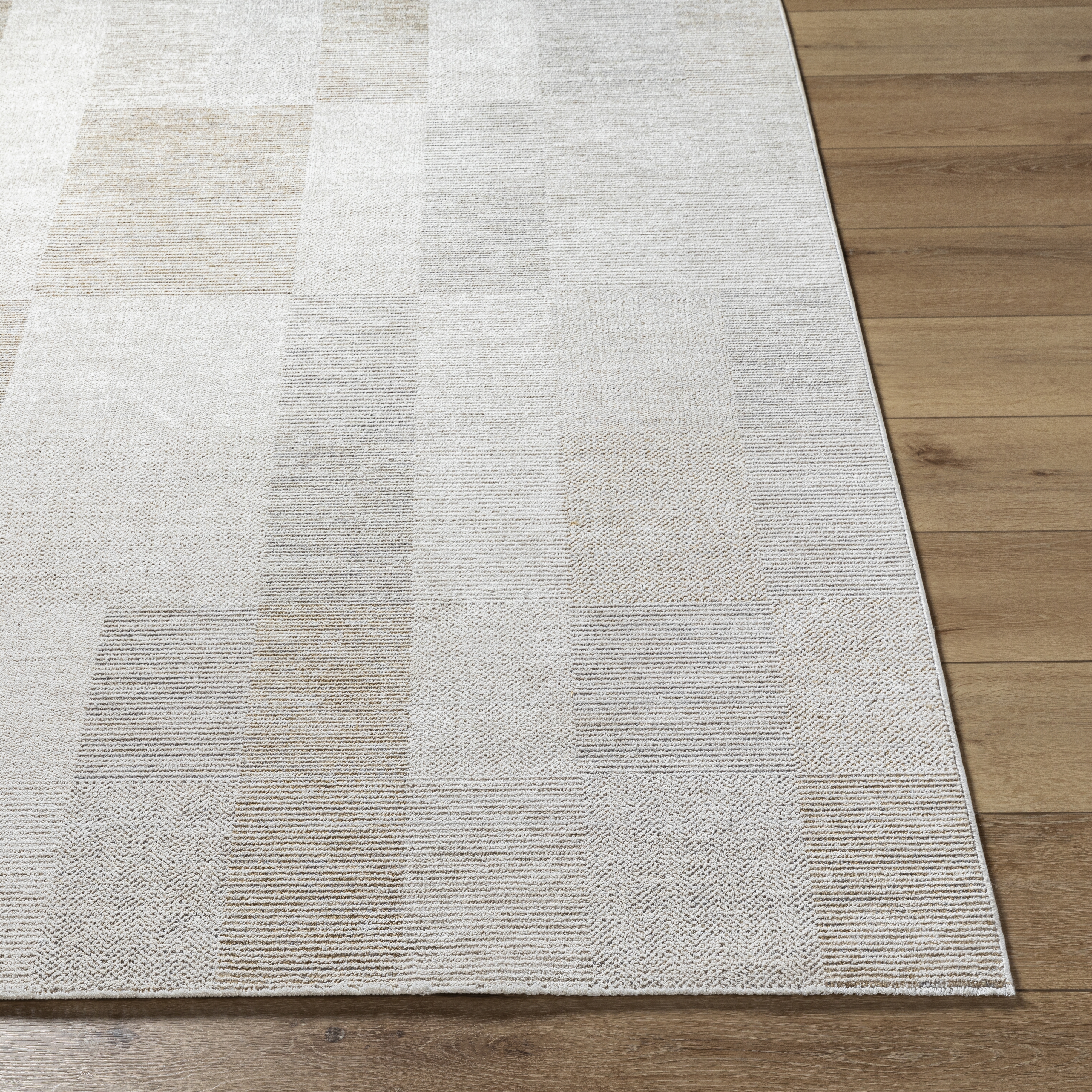 Emory Beige Indoor 9'4" x 13'1" Machine Woven Rug - Image 1