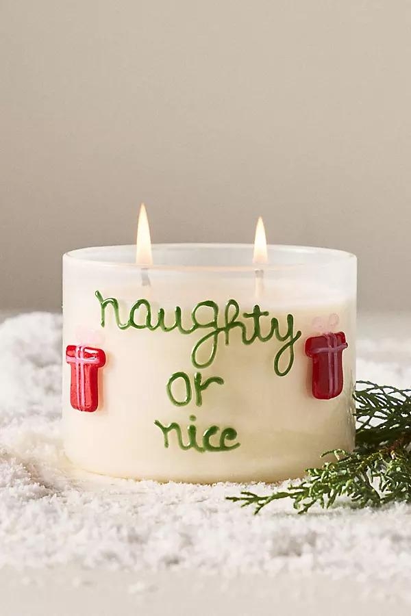 Festive Notes Naughty or Nice Gourmand Caramel Spice Wonderland Glass Candle - Image 0