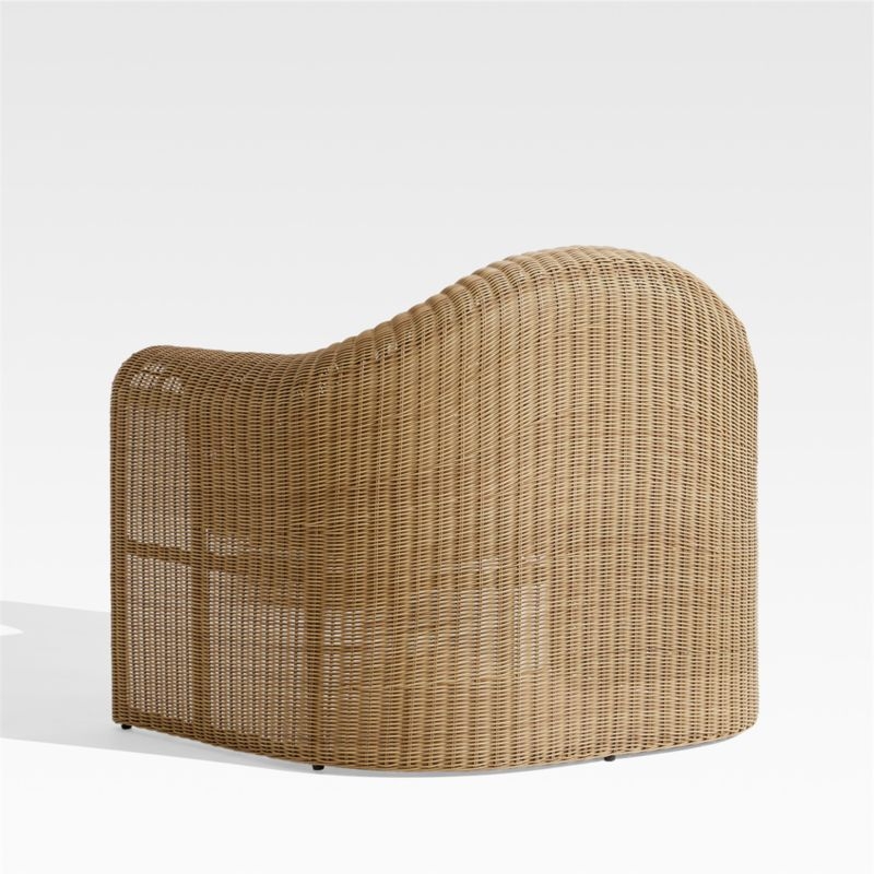 Simeon Outdoor Wicker Lounge Chair with Cushion - Image 3