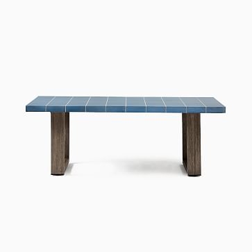 Glazed Top Coffee Table, Rectangle, Wood/Concrete, Slate Glaze/Driftwood - Image 3