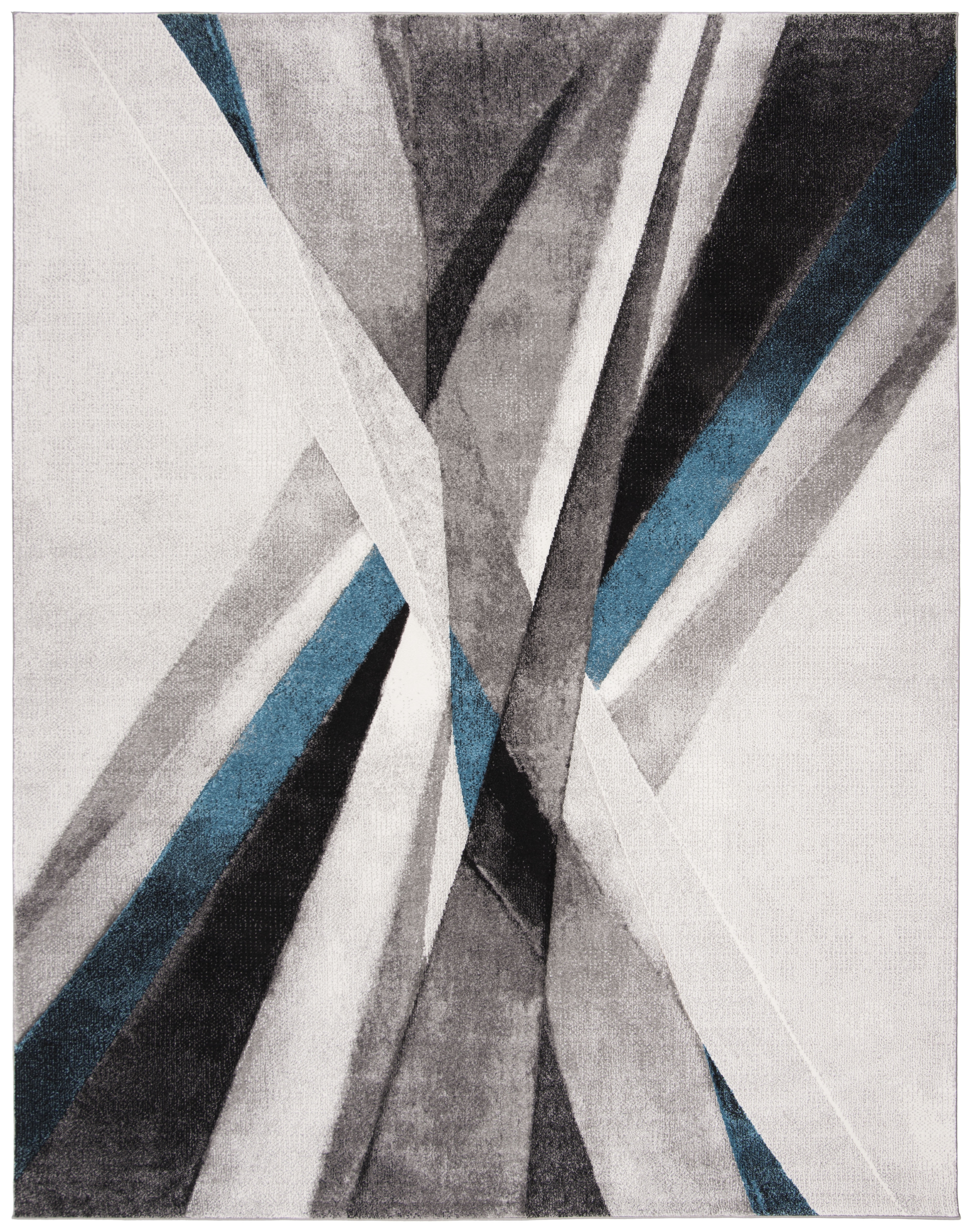 Arlo Home Woven Area Rug, HLW710D, Grey/Teal,  8' X 10' - Image 0