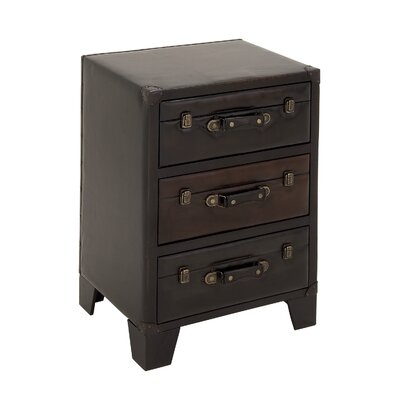 Dark Brown Wood Traditional Cabinet, 28X19x14 - Image 0