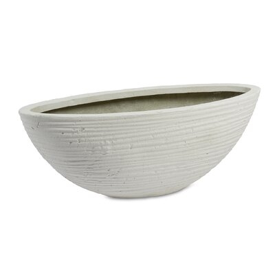 Curved Oval Bowl Table Vase - Image 0