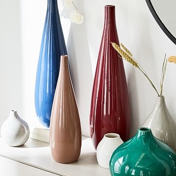 Bright Ceramicist Vase, Medium Teardrop, Coral - Image 3