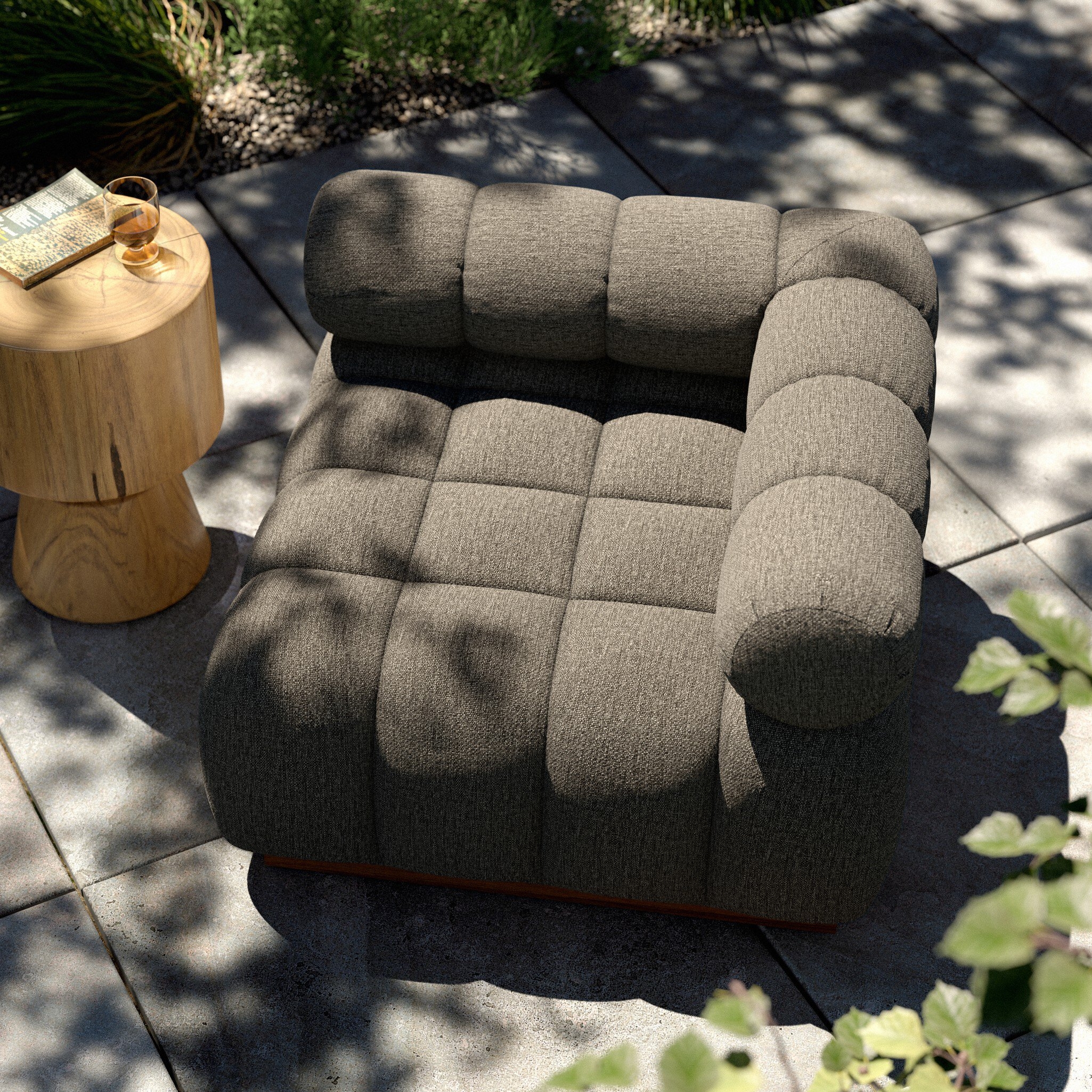 Build Your Own: Roma Outdoor Sectional - Alessi Fawn - Image 7