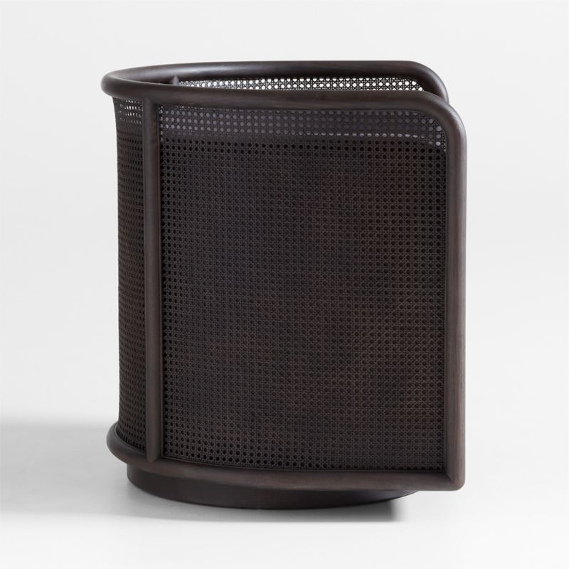 Fields Cane Back Charcoal Grey Swivel Accent Chair by Leanne Ford - Image 3