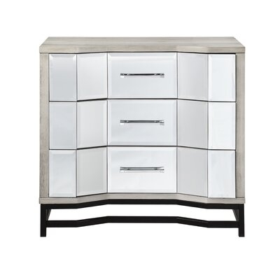 Wes 3 Drawer Mirrored Accent Chest - Image 0