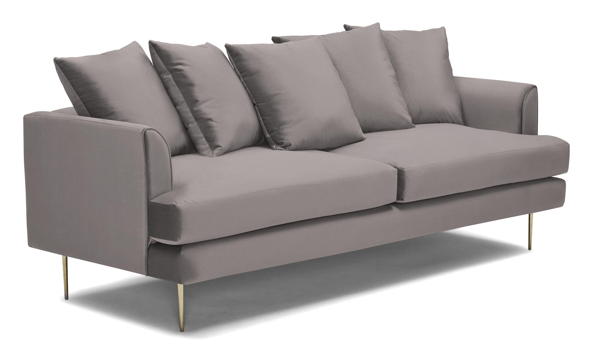 Purple Aime Mid Century Modern Sofa - Sunbrella Premier Wisteria - Image 1