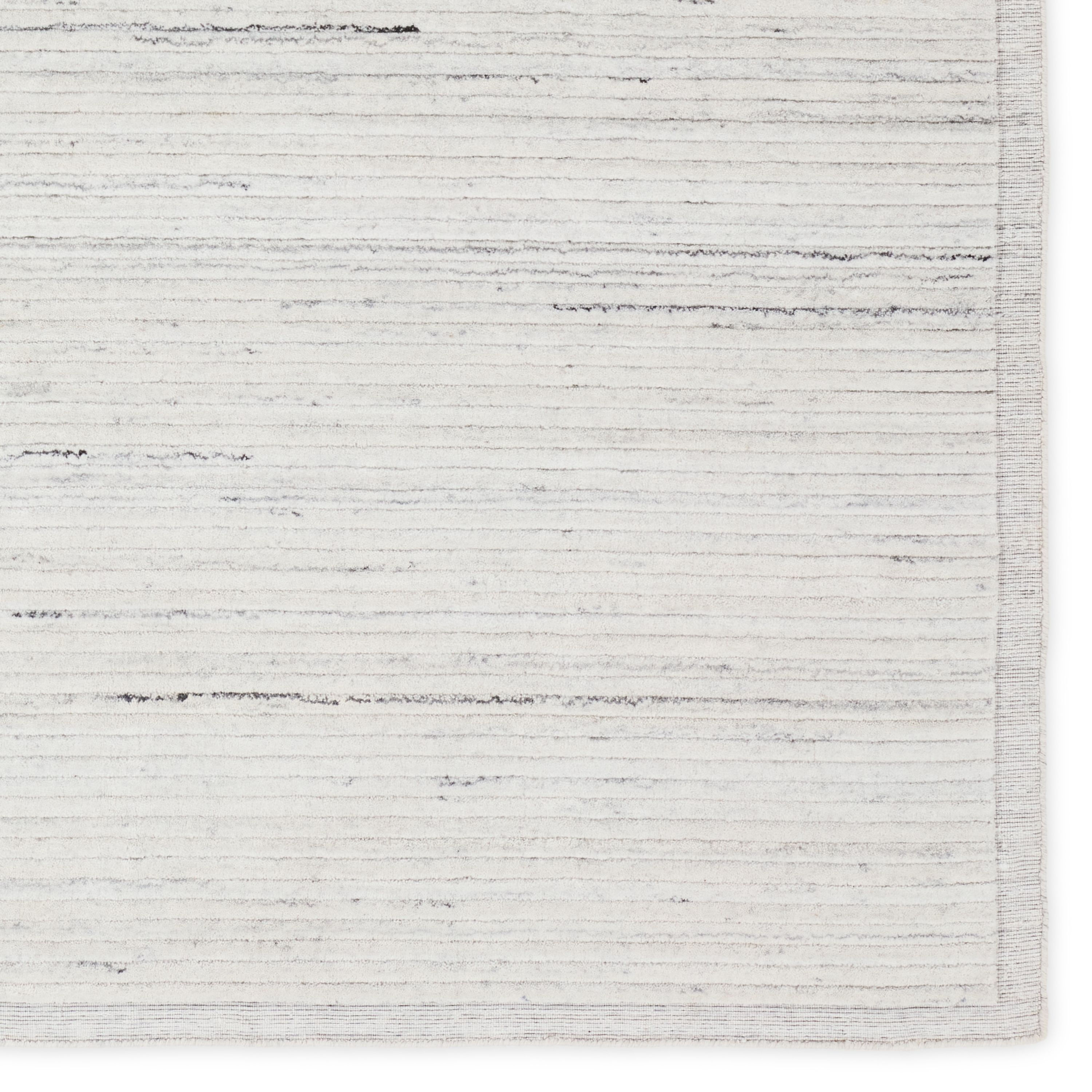 Vayda Handmade Indoor/Outdoor Solid Ivory/ Gray Area Rug (6'X9') - Image 3