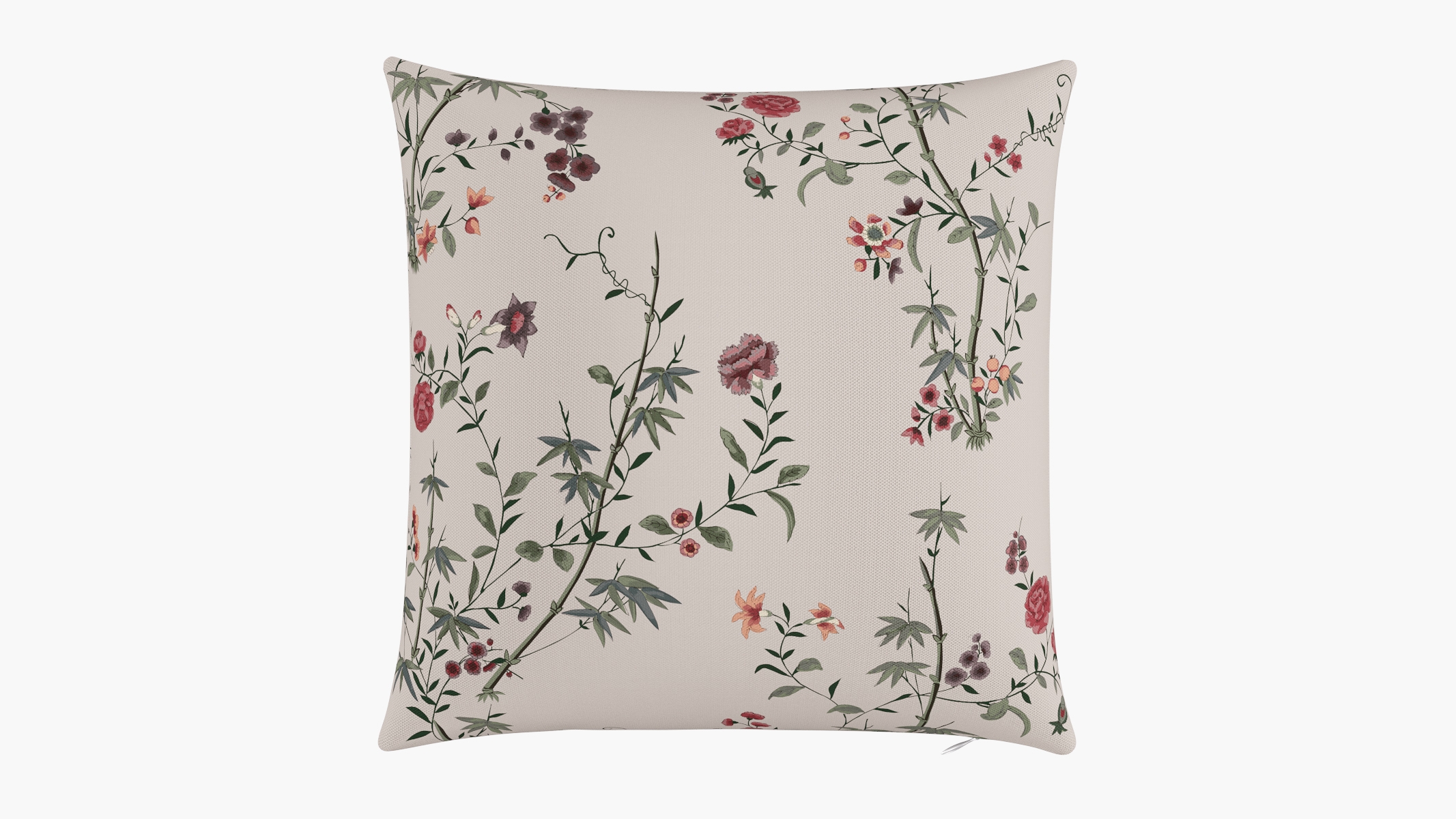 Throw Pillow 20", Multi Bamboo Garden, 20" x 20" - Image 0