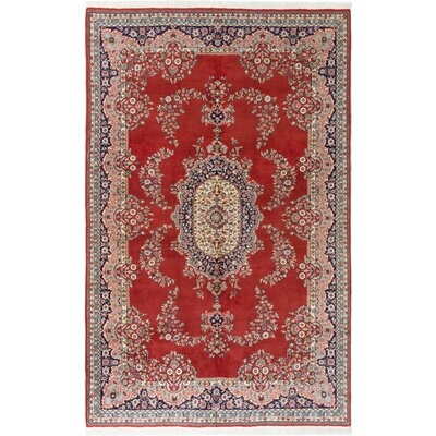 One-of-a-Kind Vesna Hand-Knotted 1970s Anatolian Red/Pink 6'7" x 10'6" Wool Area Rug - Image 0