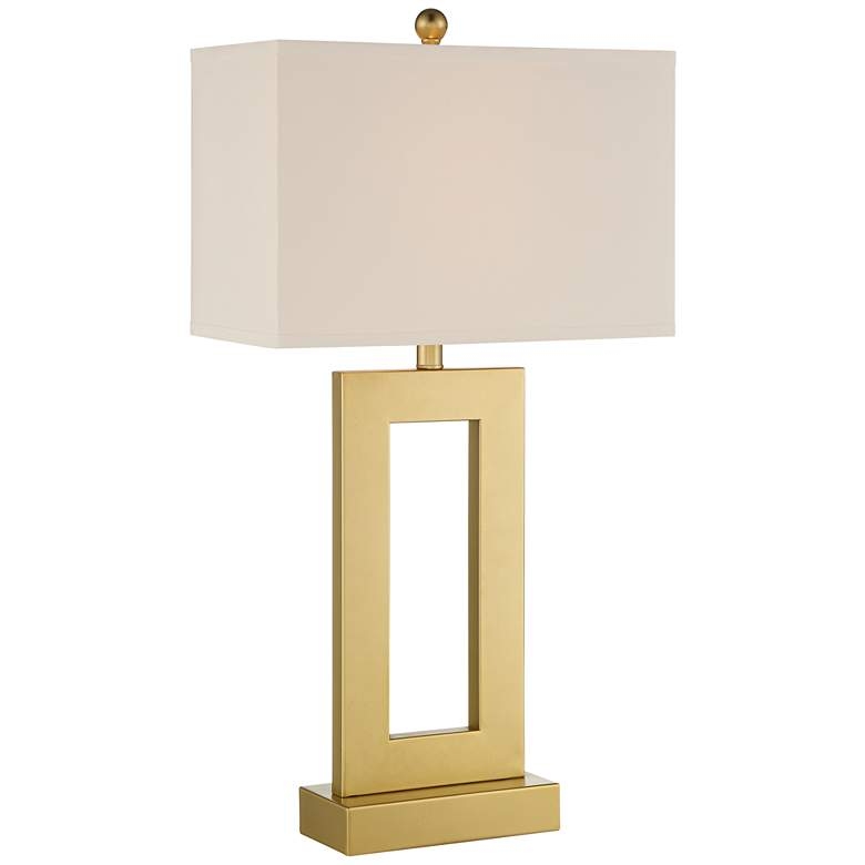 Marshall Modern Square Table Lamp, Gold - Image 0
