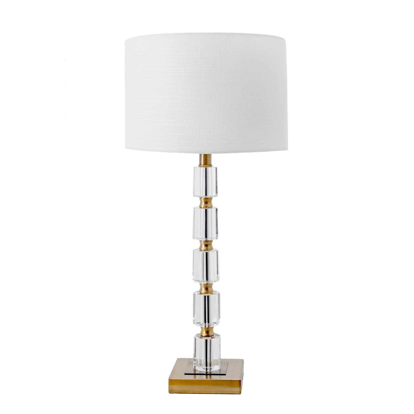 Manhattan Crystal Bamboo Pole Table Lamp, 29" - Image 0