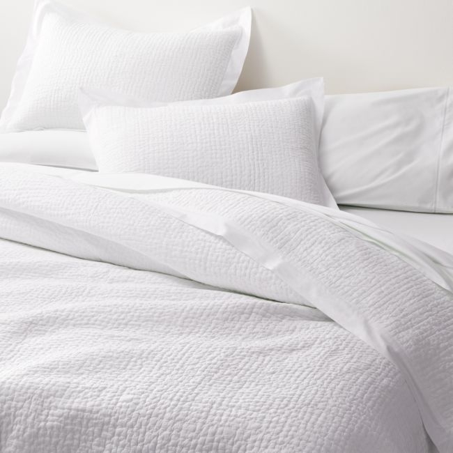 Celeste White Organic Cotton Quilt Full/Queen - Image 0