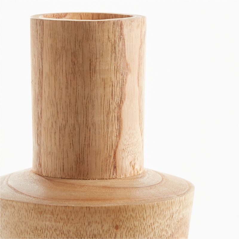 Orla Large Natural Wood Vase - Image 3