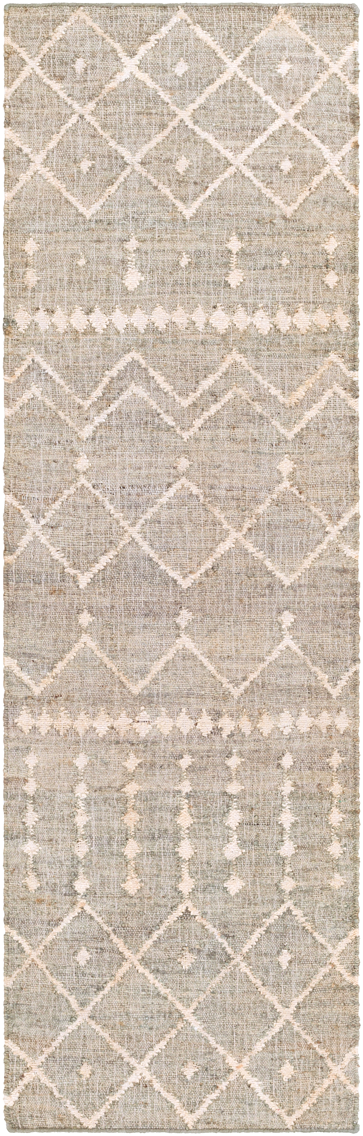 Cadence Beige Indoor 2'6" x 8' Handmade Rug - Image 0
