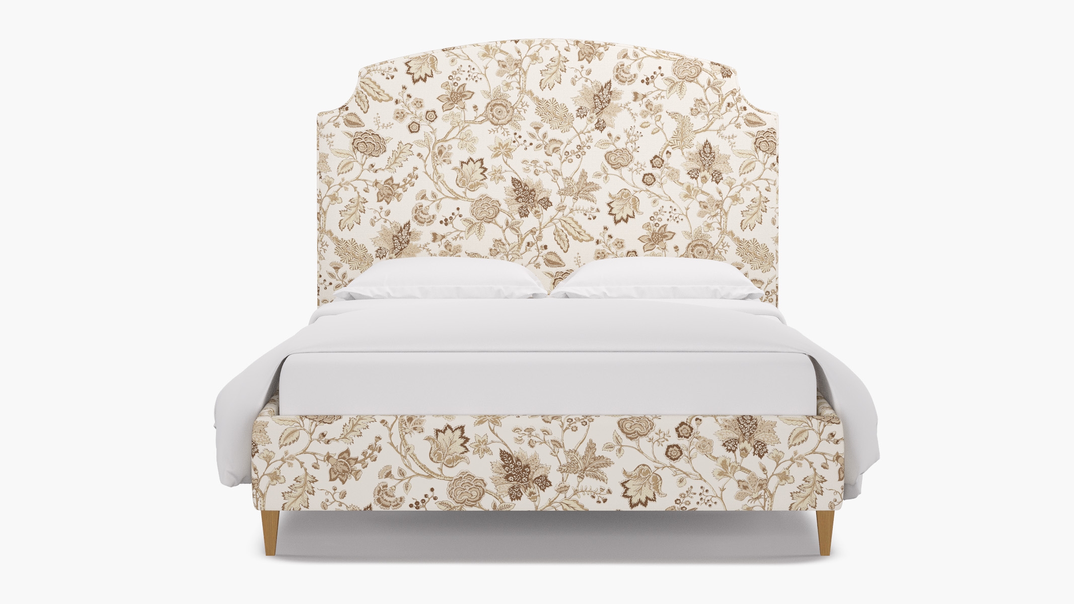 Cove Bed, Tawny La Vendee, Natural Square Tapered Leg, King - Image 0